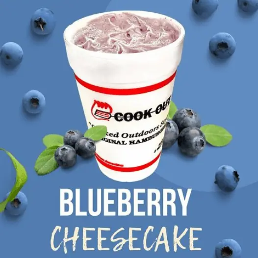 Cookout Milkshakes menu with Prices 4 Blueberry Cheesecake 1