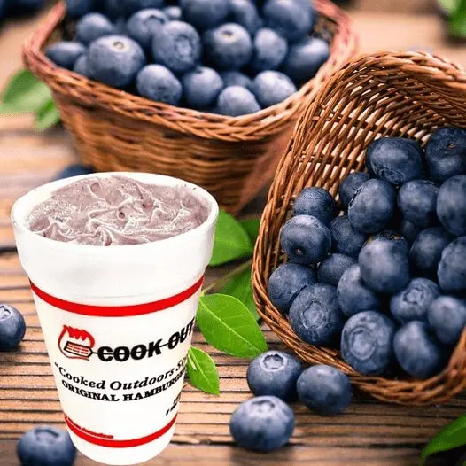 Cookout Milkshakes menu with Prices 15 Blueberry Milkshake