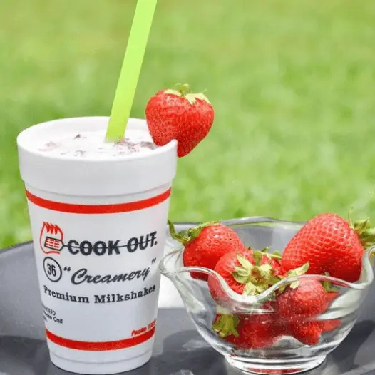 Cookout Milkshakes menu with Prices 16 Strawberry Milkshake